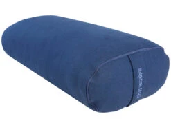 Bolster De Yoga Ovale EPEAUTRE 100 % Coton Bio 60 Cm X15 Cm X 30 Cm Bleu