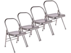 Chaise De Yoga 1 Barre Haute Grise Lot De 4