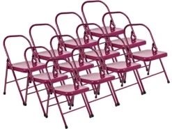 Chaise De Yoga 2 Barres Haute Prune Lot De 12