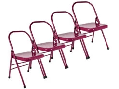 Chaise De Yoga Standard 1 Barre Prune Lot De 4