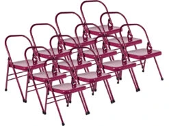 Chaise De Yoga Standard 1 Barre Prune Lot De 12