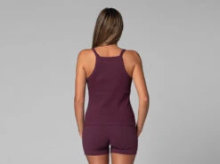 Débardeur Femme Côtelé Prune Prune XS - 36 -CHIN MUDRA Soldes debardeur femme cotele 16358423396180f92360748