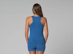 Débardeur Femme Slim 100% Bio Bleu Bleu XS - 36 -CHIN MUDRA Soldes debardeur femme slim 100 bio 16358427966180faec663d2