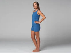 Débardeur Femme Slim 100% Bio Bleu Bleu XS - 36 -CHIN MUDRA Soldes debardeur femme slim 100 bio 16358428256180fb0920878
