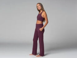 Pantalon De Yoga Femme Confort - Bio Prune Prune XS - 36 -CHIN MUDRA Soldes pantalon de yoga femme confort bio 16358482456181103502715