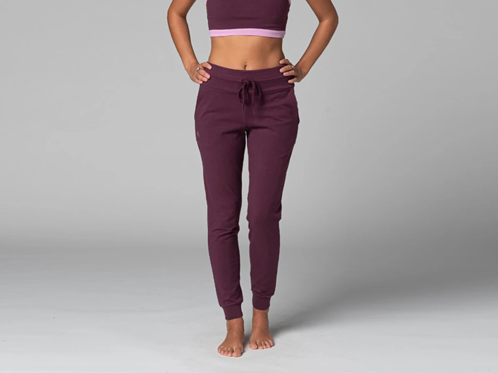 Pantalon De Yoga Femme Jogg - Bio Prune M - Presque Parfaits 1 Pantalon De Yoga Femme Jogg - Bio Prune M - Presque Parfaits