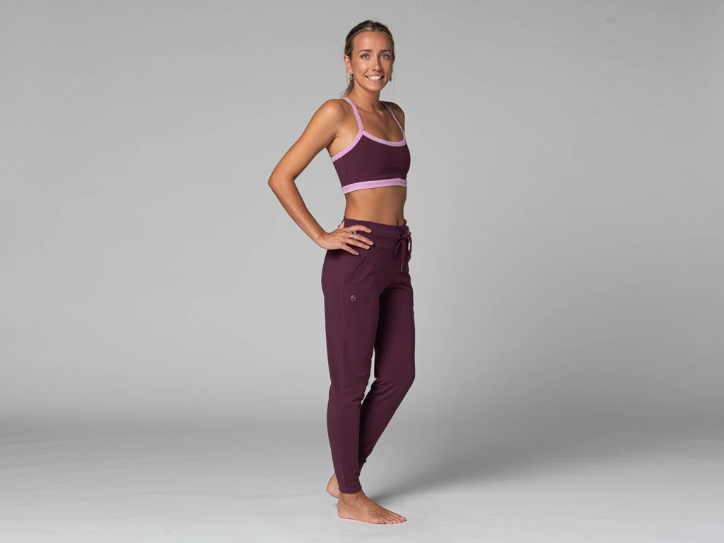Pantalon De Yoga Femme Jogg - Bio Prune M - Presque Parfaits 6 Pantalon De Yoga Femme Jogg - Bio Prune M - Presque Parfaits – Image 6