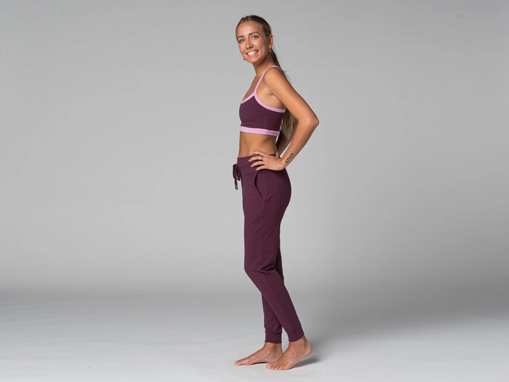 Pantalon De Yoga Femme Jogg - Bio Prune M - Presque Parfaits 8 Pantalon De Yoga Femme Jogg - Bio Prune M - Presque Parfaits – Image 8