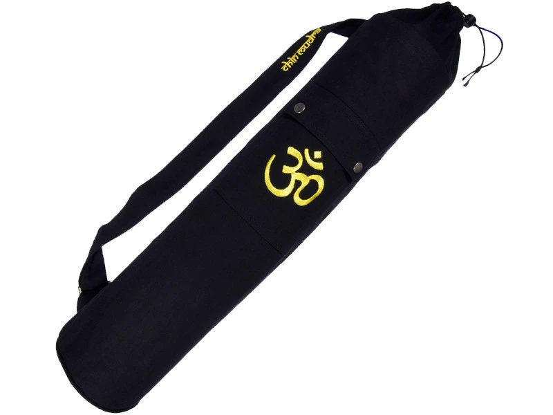 Sac à Tapis De Yoga 100% Coton Bio 90cm X 15cm Noir 1 Sac à Tapis De Yoga 100% Coton Bio 90cm X 15cm Noir