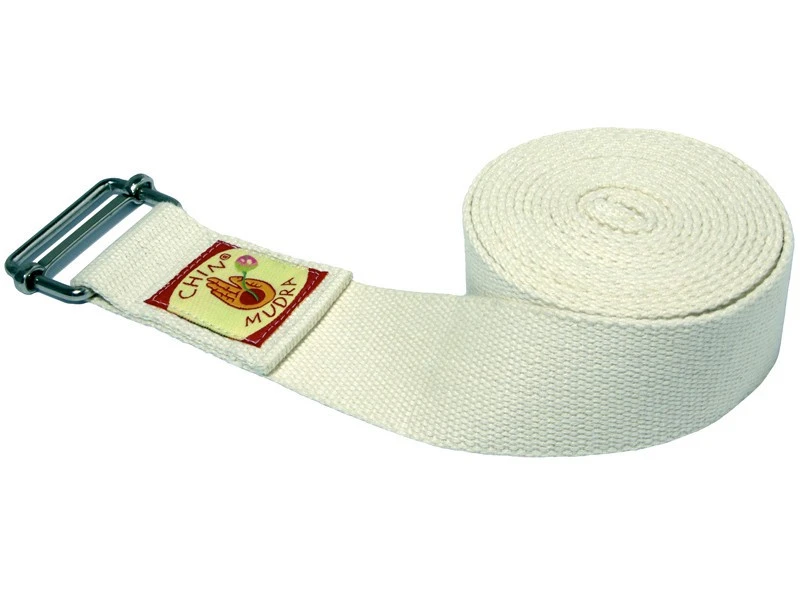 Sangle De Yoga Coton Bio Boucle Rectangulaire Blanche 1 Sangle De Yoga Coton Bio Boucle Rectangulaire Blanche