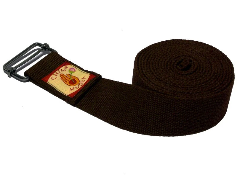 Sangle De Yoga Coton Bio Boucle Rectangulaire Chocolat 1 Sangle De Yoga Coton Bio Boucle Rectangulaire Chocolat