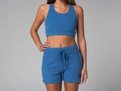 Short De Yoga Cool - Bio Bleu Bleu XS - 36 -CHIN MUDRA Soldes short de yoga cool bio 16358464126181090c394ac