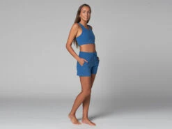 Short De Yoga Cool - Bio Bleu Bleu XS - 36 -CHIN MUDRA Soldes short de yoga cool bio 16358464596181093b5c5a0