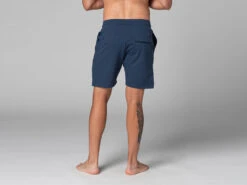 Short De Yoga Homme - Coton Bio Bleu Bleu S - 38/40 -CHIN MUDRA Soldes short de yoga homme coton bio 1635436452617ac7a414278