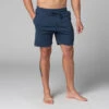 Short De Yoga Homme - Coton Bio Bleu Bleu S - 38/40 -CHIN MUDRA Soldes short de yoga homme coton bio 1635436620617ac84c32aab