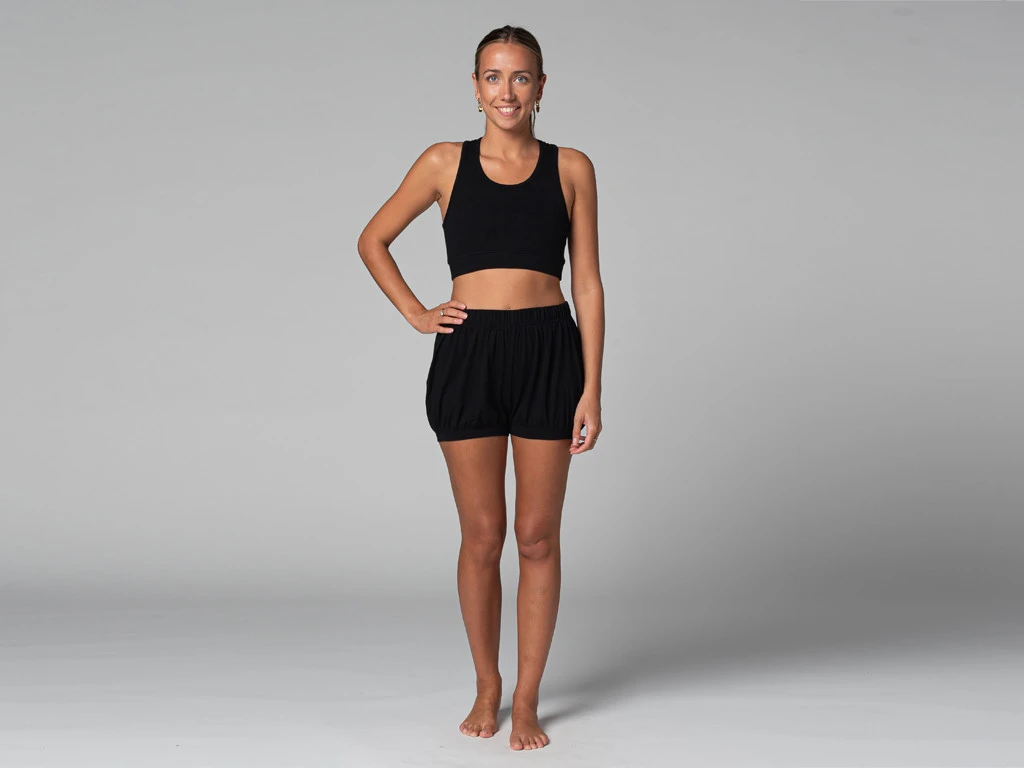 Short Femme Traditionnel Iyengar - Bio Noire Noir XS - 36 5 Short Femme Traditionnel Iyengar - Bio Noire Noir XS - 36 – Image 5