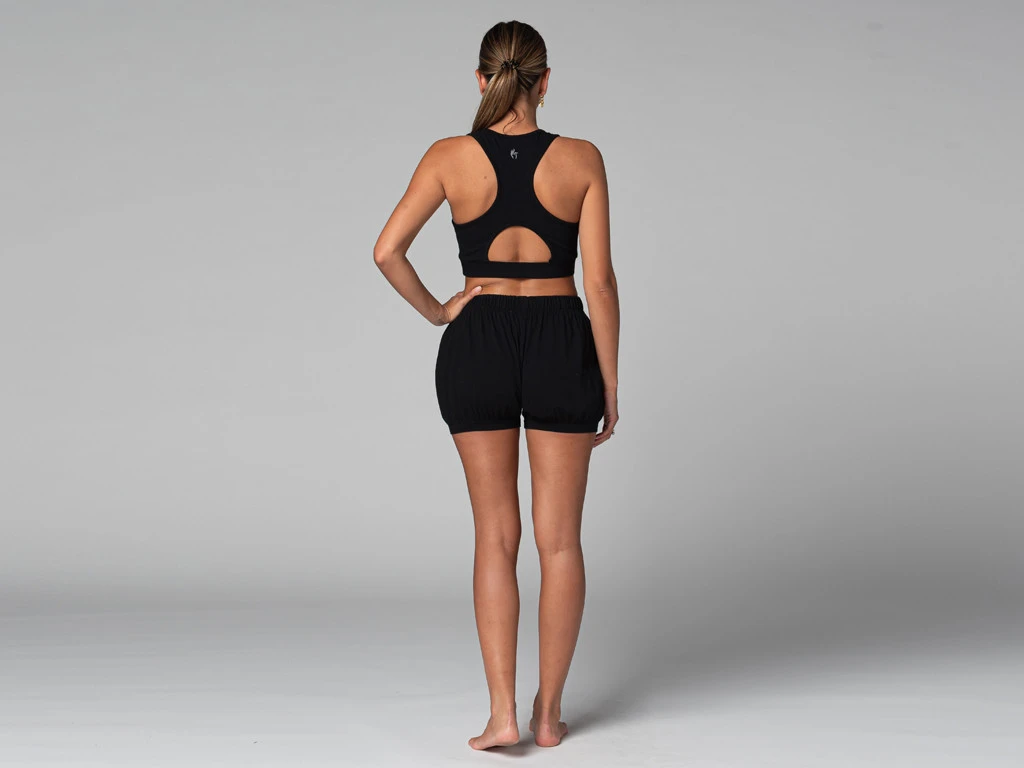 Short Femme Traditionnel Iyengar - Bio Noire Noir XS - 36 7 Short Femme Traditionnel Iyengar - Bio Noire Noir XS - 36 – Image 7