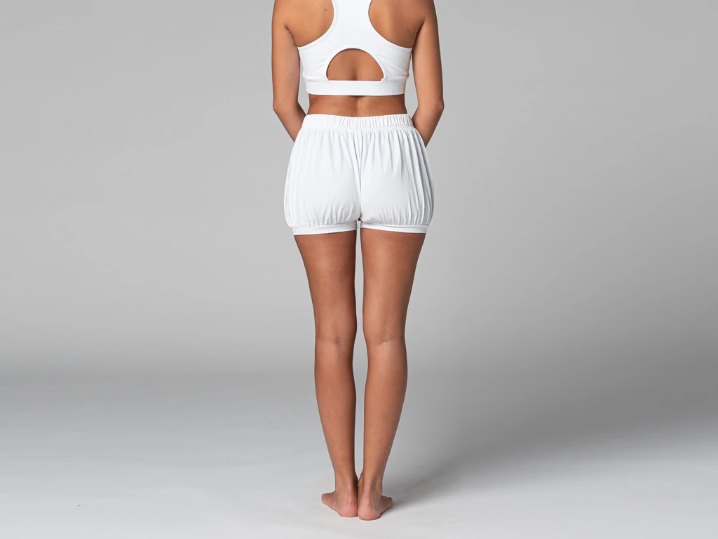 Short Femme Traditionnel Iyengar - Bio Blanc Blanc XS - 36 3 Short Femme Traditionnel Iyengar - Bio Blanc Blanc XS - 36 – Image 3