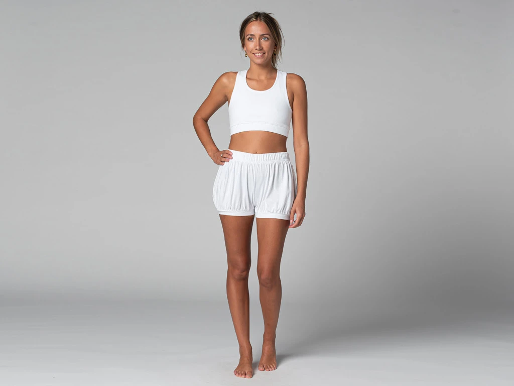 Short Femme Traditionnel Iyengar - Bio Blanc Blanc XS - 36 5 Short Femme Traditionnel Iyengar - Bio Blanc Blanc XS - 36 – Image 5