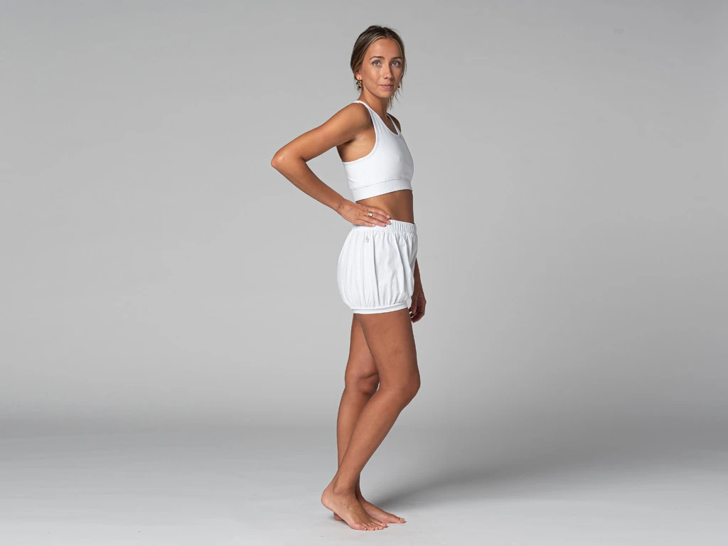 Short Femme Traditionnel Iyengar - Bio Blanc Blanc XS - 36 7 Short Femme Traditionnel Iyengar - Bio Blanc Blanc XS - 36 – Image 7