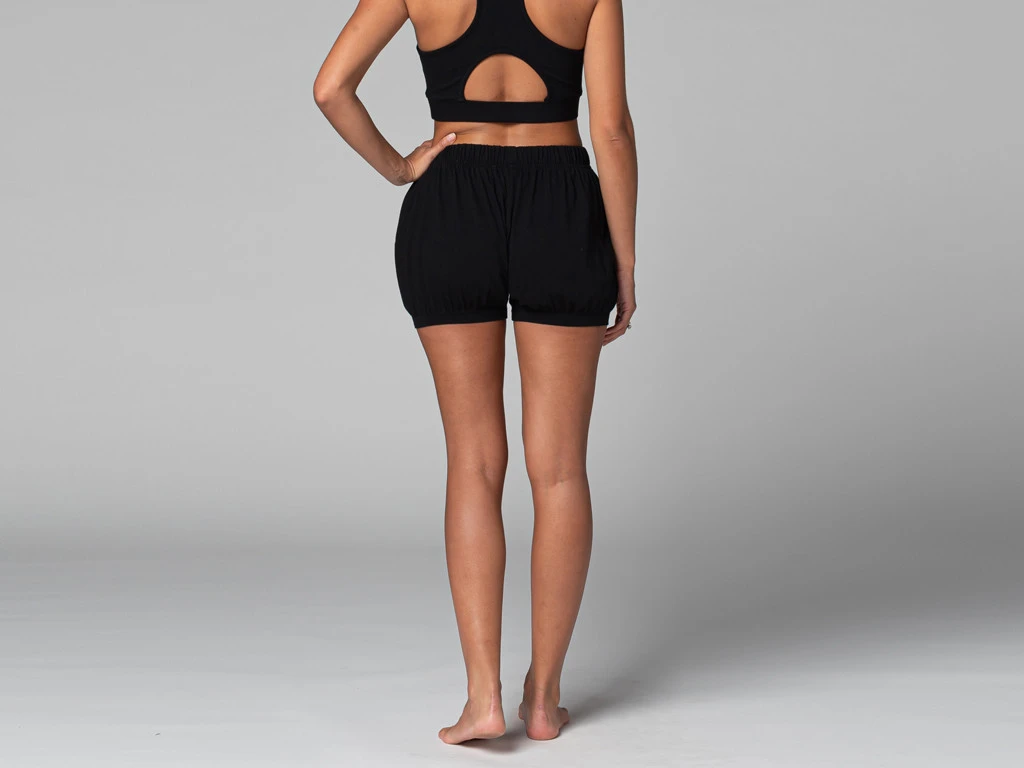 Short Femme Traditionnel Iyengar - Bio Noire Noir XS - 36 3 Short Femme Traditionnel Iyengar - Bio Noire Noir XS - 36 – Image 3