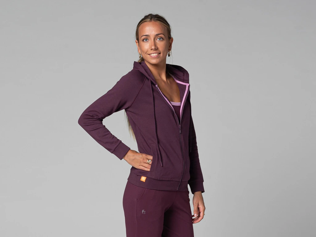 Sweat Capuche Femme - Bio Prune Prune XS - 36 10 Sweat Capuche Femme - Bio Prune Prune XS - 36 – Image 10
