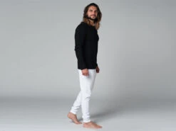 T-Shirt TAPAN 3 Boutons 100% Bio Noir Noir S - 38/40 -CHIN MUDRA Soldes t shirt tapan 3 boutons 100 bio 16353404476179509f32d62