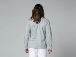 T-Shirt TAPAN 3 Boutons 100% Bio Gris Gris S - 38/40 -CHIN MUDRA Soldes t shirt tapan 3 boutons 100 bio 16353411306179534a57e9a