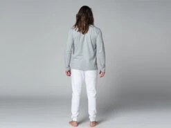 T-Shirt TAPAN 3 Boutons 100% Bio Gris Gris S - 38/40 -CHIN MUDRA Soldes t shirt tapan 3 boutons 100 bio 16353411596179536786e27