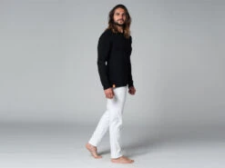 T-Shirt Tapan Manches Longues 100% Bio Noir Noir S - 38/40 -CHIN MUDRA Soldes t shirt tapan manches longues 100 bio 16353457396179654b8eb5d