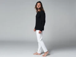 T-Shirt Tapan Manches Longues 100% Bio Noir Noir S - 38/40 -CHIN MUDRA Soldes t shirt tapan manches longues 100 bio 1635345748617965549499c