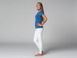 T-Shirt TARA M/C Col Large 100% Bio Bleu Bleu XS - 36 -CHIN MUDRA Soldes t shirt tara m c col large 100 bio 16352540246177ff08b0fd6