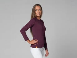 T-Shirt Tara M/L Ras Du Cou Bio Prune Prune XS - 36 -CHIN MUDRA Soldes t shirt tara m l ras du cou bio 16352599826178164e618cc