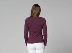 T-Shirt Tara M/L Ras Du Cou Bio Prune Prune XS - 36 -CHIN MUDRA Soldes t shirt tara m l ras du cou bio 163525998761781653d91b8