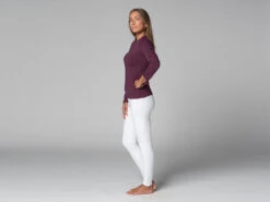 T-Shirt Tara M/L Ras Du Cou Bio Prune Prune XS - 36 -CHIN MUDRA Soldes t shirt tara m l ras du cou bio 163526001661781670605df