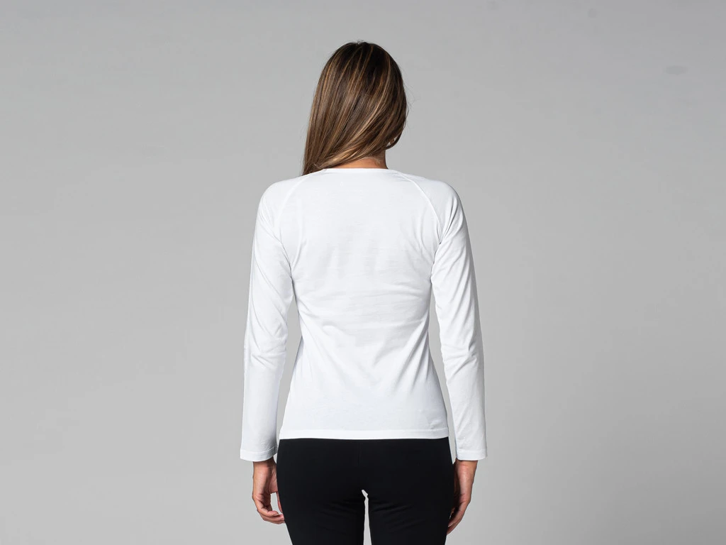 T-Shirt Tara M/L Ras Du Cou Bio Blanc Blanc XS - 36 3 T-Shirt Tara M/L Ras Du Cou Bio Blanc Blanc XS - 36 – Image 3