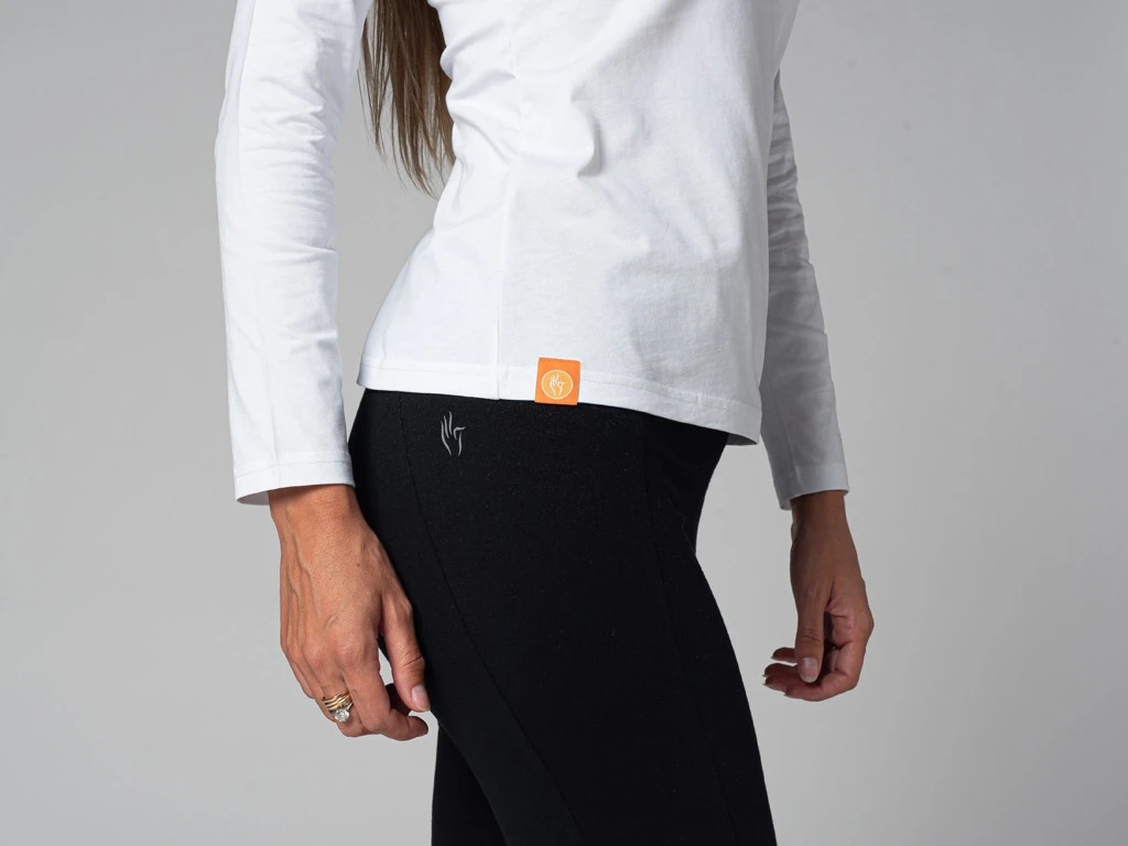 T-Shirt Tara M/L Ras Du Cou Bio Blanc Blanc XS - 36 9 T-Shirt Tara M/L Ras Du Cou Bio Blanc Blanc XS - 36 – Image 9