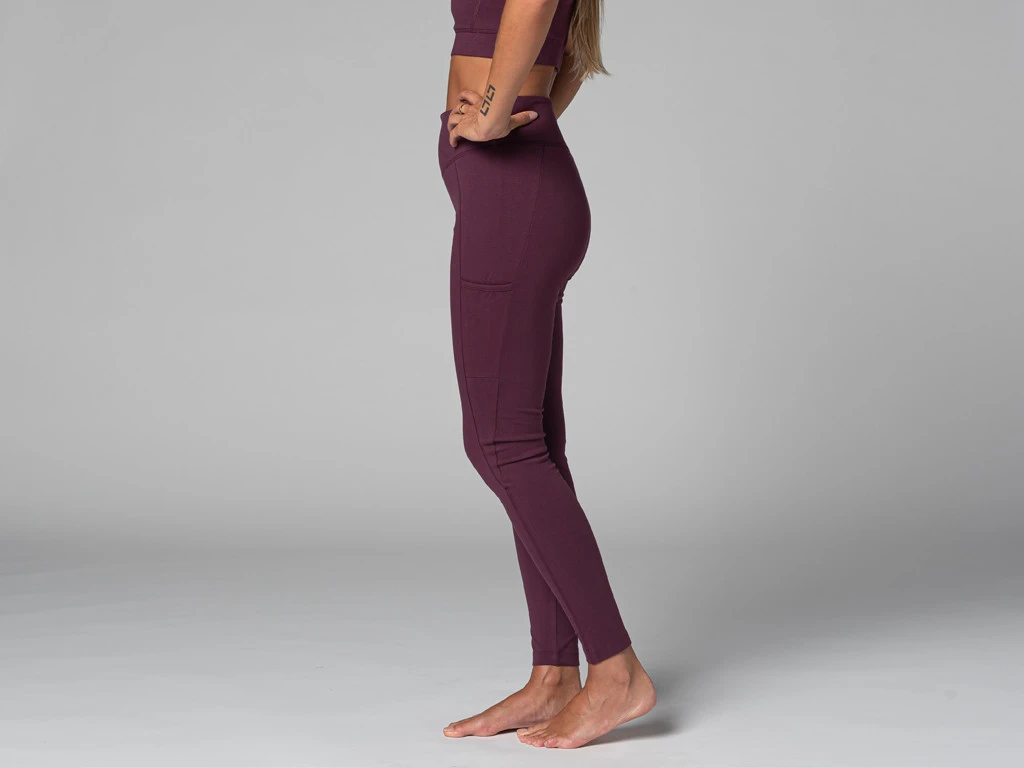 Yoga Legging Pocket - Bio Prune Prune XS - 36 4 Yoga Legging Pocket - Bio Prune Prune XS - 36 – Image 4