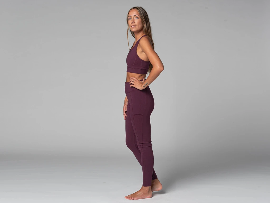 Yoga Legging Pocket - Bio Prune Prune XS - 36 8 Yoga Legging Pocket - Bio Prune Prune XS - 36 – Image 8