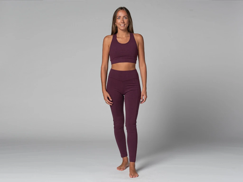Yoga Legging Pocket - Bio Prune Prune XS - 36 5 Yoga Legging Pocket - Bio Prune Prune XS - 36 – Image 5