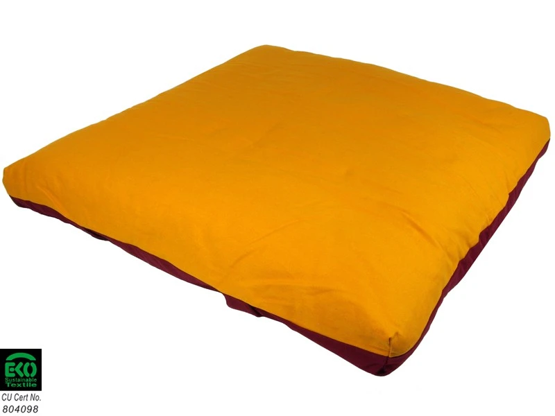 Zabuton Transportable 100% Coton Bio Bordeaux & Safran 2 Zabuton Transportable 100% Coton Bio Bordeaux & Safran – Image 2